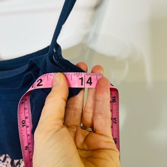 Lilka Anthropologie Maxi Dress Navy Blue Purple Pattern - Picture 7 of 10